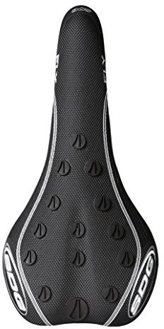 SDG Ti-Fly Storm Ti-Rail Saddle – Black – All-Weather MTB Seat with Knobbed Top for Extra Grip, Lightweight Ti Rails & Aggressive Gravity Performance
