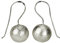 SILBERMOOS Damen Ohrhänger große Kugel rund hängend matt 925 Sterling Silber Ohrschmuck Ohrringe