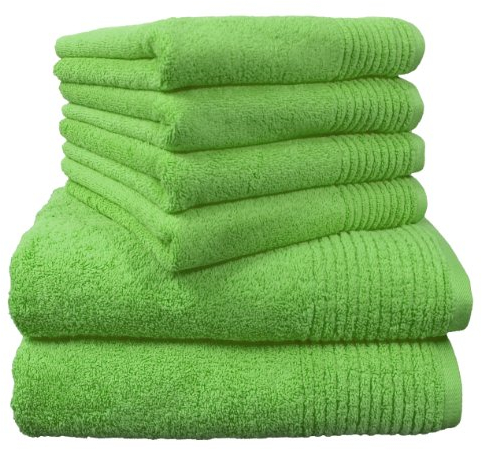 Dyckhoff 0410996325 Handtuchset Brillant, 2 Badetücher / Duschtücher 70 x 140 cm und 4 Handtücher 50 x 100 cm, 6-teilig, apfel