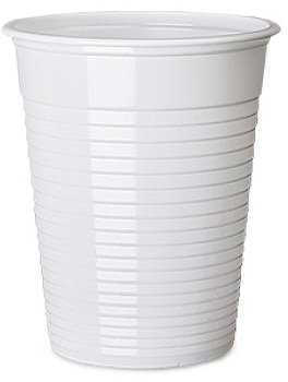 MG Partyware Plastic Disposable Beakers White 200ml - 3000 Beakers Per Pack