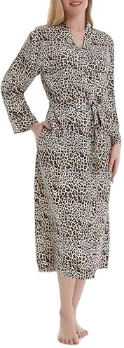 Lavenderi - Accappatoio lungo classico da donna, Vestaglie, Accappatoio doccia, in raso - multicolore - Small