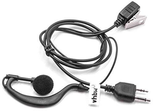 vhbw Headset Stereo mit Rufannahme kompatibel mit Funkgerät Alinco DJ-580, DJ-593, DJ-596, DJ-F1, DJ-F4, DJ-G1, DJ-G5, DJ-S1, DJ-S40, DJ-S41, DJ-S446, DJ-S45