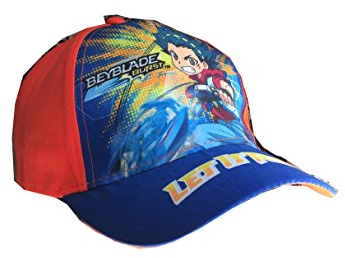 Beyblade Burst Baseball Cap, Kappe Cappy für Kinder, Jungen und Mädchen in Rot/Blau (52, Rot)