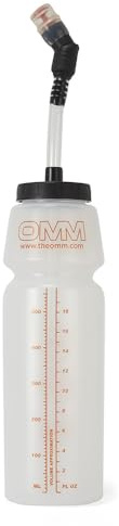 OMM Ultra + Bottle 750ml Straw Clear | 750ml Running Water Bottle with Straw High Flow Sports Bottle BPA Free for Running Vest & Hydration Pack