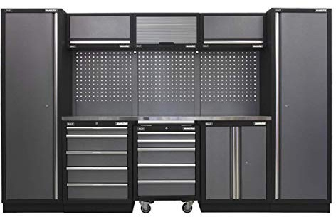 Sealey Modular Storage System Combo - Stainless Steel Worktop - APMSSTACK03SS