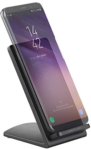 Callstel Induktions-Ladeständer für Qi-kompatible Smartphones, 1A, 5 W, schwarz (Apple Ladekabel)