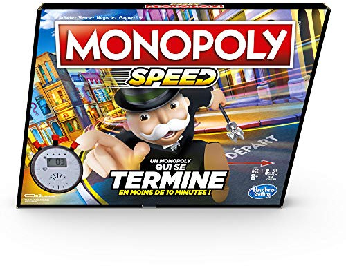 Monopoly Speed Social Brettspiel, französische Version, E7033101,