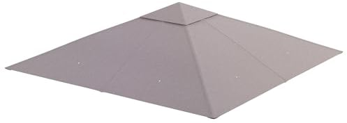 Outsunny Pavillondach für Gartenpavillon ca.3 x 3 m, wasserabweisend, Ersatzdach, Pavillonabdeckung, Sonnenschutz, 8 Wasserabflusslöcher, Polyester, Beige