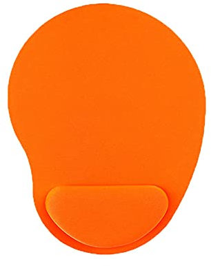 Tapis de Souris Ergonomique - Tapis de Souris Gamer avec Repose Poignet en Gel, Confort avec Repose-Poignet Gaming Mouse Pad pour Ordinateur et Ordinateur Portable (Orange)