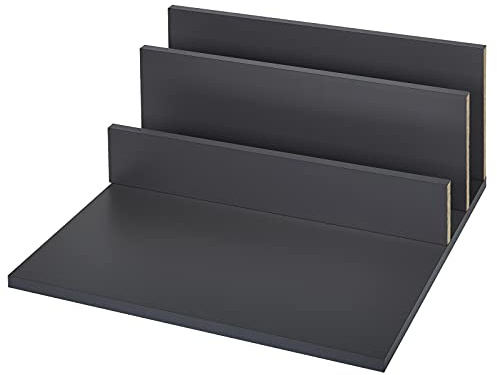 Spanplattenset Boden und Rückwand anthrazit f. JUNKER-SLIM Schubladensystem | Tiefe 500 mm und Korpus-Außenbreite 400 mm bei 16 mm Korpus-Seitenstärke