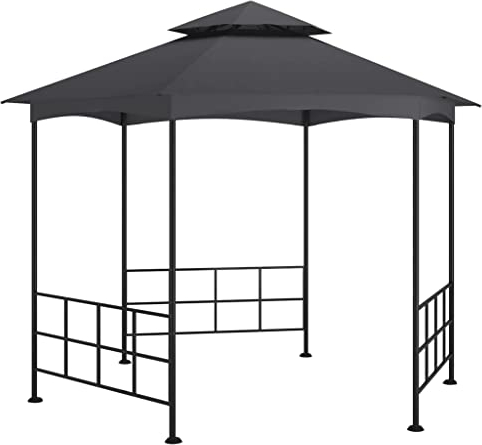 vidaXL Pavillon mit Seitenwänden Partyzelt Gartenzelt Gartenpavillon Festzelt Bierzelt Garten Zelt Outdoor Sonnenschutz 3,1x2,7m Anthrazit