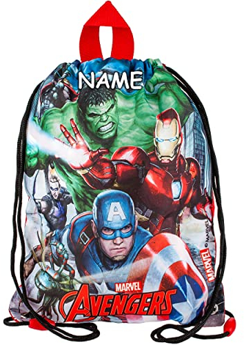 alles-meine.de GmbH Kinder Geschirr & Zubehör Verschiedene Artikel frei wählbar Avengers - Kleiner - Beutel/Tasche 31 cm - Lunchtasche/Sportbeutel - Turnbeutel - Schuhb..