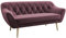 MKS MEBLE Sofa Rosa - Moderne Sofa - Skandinavische Deko Polstersofa - Pirs Loungesofa - DREI Personen Rosa