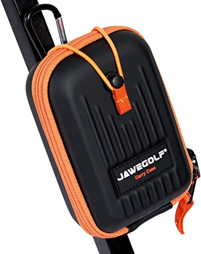 JAWEGOLF Golf Entfernungsmesser Hartschale Tragetasche Box EVA Tasche kompatibel mit Bushnell TourX V2 V3 V4 V5 Pro X2 Pro XE und Garmin Z80 Z82 (schwarz-magnetisch, groß)