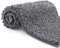 Tappeto Bagno in Microfibra, Tappeto Pelo Lungo 40x60 cm, Tappetini per WC, Morbido, Antiscivolo,Grigio scuro