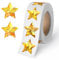 500 Stück holografische goldene Stern-Aufkleber für Kinder Belohnung, 2,5 cm selbstklebende metallische Glitzer Folien Stern Aufkleber