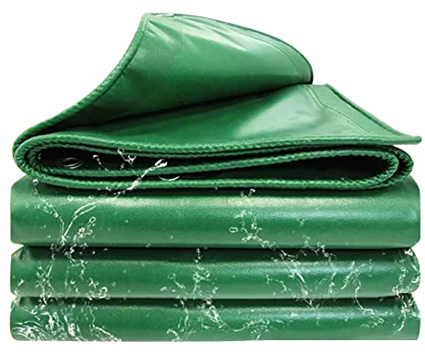 Plane, wasserdicht, strapazierfähig, 0,35 mm, 450 g/m², 100 % wasserdichte Plane, Mehrzweck-Abdeckung für Zwinger, Hühnerställe, Fischteiche, Heu, Holzstapel, Dachüberdachung, Zelt ( Size : 5x6m )
