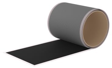 Flickly® Selbstklebende Reparatur Flicken | LKW, Anhänger, Zelt, Markisen, Camping, Sonnenschirme, Pool | in vielen Farben erhältlich | 2,5 m x 100 mm | (RAL9005) Schwarz