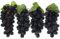 Meiwlong 4 Bunches Artificial Plastic Fake Black Grapes with Vines Garland Decoration Winery Farmhouse Table Fruit Model Handmade Photography Props
