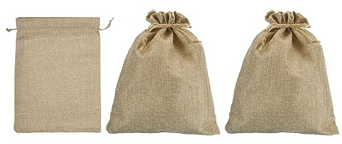 PATIKIL 8x6 Münze Geldsäcke Beutel 3 Packung Bank Einzahlung Wechselgeld Transaktionen Taschen Geldbeutel mit Kordelzug Währung Beutel Geschenk Tasche Stil 3 Beige