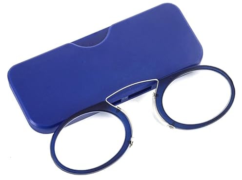 Occhiali da Lettura Senza Astine, Occhiali da Lettura Mini, Lettore di Naso a Clip per Uomini e Donne, Occhiali da Lettura Flessibili Portatili Antiscivolo, Occhiali da Lettura per viaggiare (Blu)