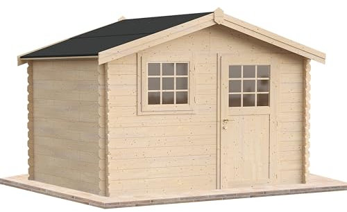 Casetta da giardino in legno per esterni 9 mq 300x300 25mm MADE IN ITALY mod. DALI' casetta in legno, rimessa attrezzi, deposito, box per esterni (Con Pavimento)