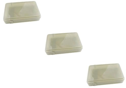 Mikikit 3 Pezzi 3.5 Pollici Hdd Storage Case Enclosure Etichettatura Grigio Polipropilene Antiurto Box