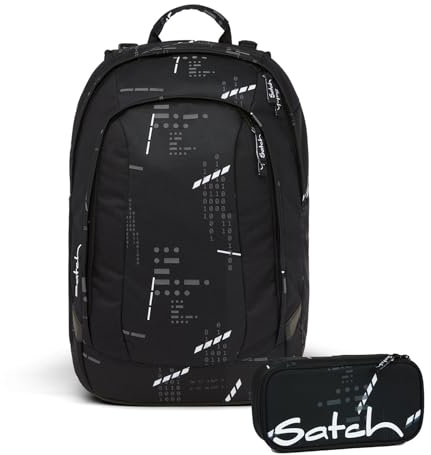 satch Air Schulrucksack Set 2tlg. inkl. Schlamperbox (Ninja Matrix)