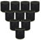 Lot de 10 pots en tissu de 15 l - Réutilisables - 15 l - Sac de plantation - Avec poignées (noir avec bord vert)