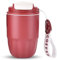 FYting Kaffeebecher to go,Thermotasse 320ml,Mini Cafe to go Becher,Edelstahleinsatz + Doppelter Trinkauslauf, Auslaufsicherer, FüR Weihnachts Und Geburtstagsgeschenke (Rot)