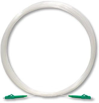 Elfcam® - 8m Glasfaserkabel LC/APC zu LC/APC Unsichtbar/Transparent, 125µm OS2 Monomode Glasfaser, Transparenter Nylonmantel,8 Meter