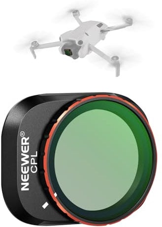NEEWER CPL Filter kompatibel mit DJI Mini 4 Pro Drone, drehbarer zirkularer Polarisationsfilter Polfilter mit mehrfach beschichtetem optischem HD Glas, Leichter Rahmen, sichere Befestigung, FL-B13