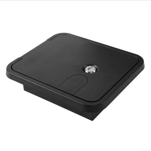 Zilimontt Trappe de cordon d'alimentation électrique pour camping-car, remorque et camping-car – Ouverture à 180 degrés – Trappe de câble d'alimentation pour camping-car (noir)