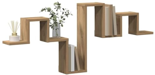 vidaXL Wandregal Wandhalterung Artisan-Eiche 104,5 x 43 x 10 cm | Einzigartiges glattes Design verleiht einen modernen Touch,