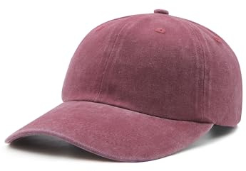 Stymora Basecap Damen Herren, Verstellbare Baumwolle Kappe Erwachsene, Unisex Baseballkappe Blank Cap for Sommer Outdoor Sports Burgundisch