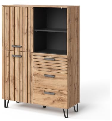 Vicco Garderobe Amber, Eiche Wotan, 100 x 142 cm