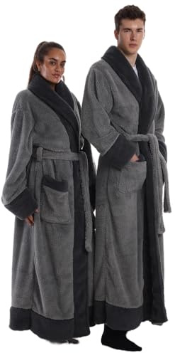 Gegeryozer Accappatoio Unisex in Peluche, Ultra Morbido e Confortevole, con due Tasche, Adatto per Spa, Bagno, Relax a Casa, Disponibile in Diversi Colori, Taglia Unica