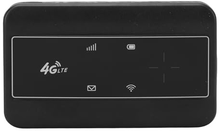 Jectse 4G LTE Handheld WiFi Router, 2100MAh, Battery Powered Travel WiFi Hotspot for Universal Device Support (Black)