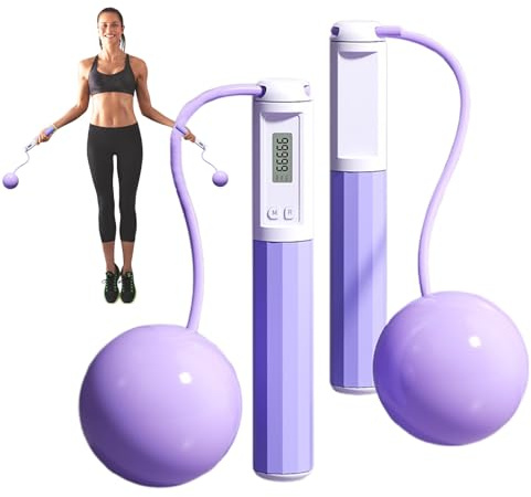Uoqpty Cuerda De Saltar Sin Cable,Entrenador De Fitness Inteligente Sin Cable | Cuerda De Saltar Para Exterior Con Contador - Para Gimnasio En Casa Ejercicio Mujeres Hombres Niños