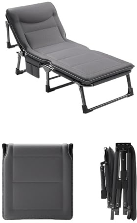 Cama Plegable Cama Individual Plegable, Cama portátil for campistas al Aire Libre, sillón Multifuncional Simple for la Pausa del Almuerzo