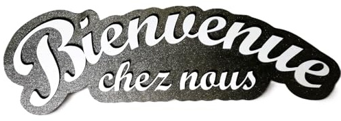 Enseigne décorative en bois Bienvenue chez nous | À accrocher ou à poser, Porte, Entrée ou Pièces, Fait main en France
