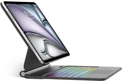 SENGBIRCH Magic Keyboard Case per iPad Air 13 (M3 2025/M2 2024) - Custodia con tastiera Bluetooth con design magnetico flottante per iPad Pro da 12,9 (6°-3/2022-2018), nero