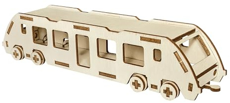 Pebaro 850/0L Holzbausatz Regionalzug Lasercut, 3D Puzzle, Holzpuzzle, Holzfarben