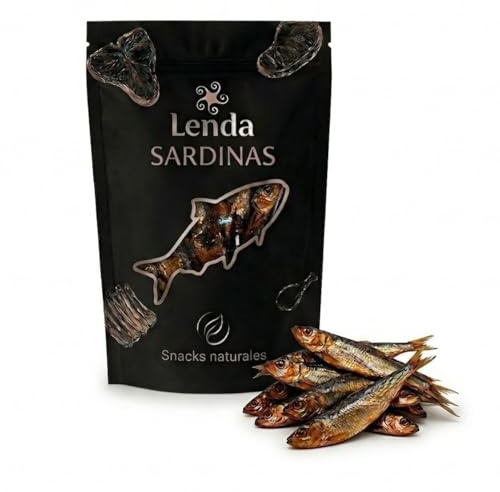 Lenda Sardinas Deshidratadas - Snacks Naturales para Perros y Gatos - Chuches Masticables Naturales para Perro - Premios y Golosinas Ricos en Omega 3 - Salud Dental sin Adictivos ni Conservantes 200g