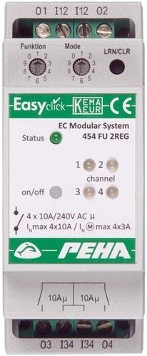 Easyclick-Modul-Schalten 4-Kanal, 2TE D 454 FU-2REG 4010105377859 Peha