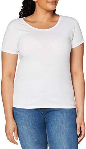Fruit of the Loom Women's Valueweight Short Sleeve T-Shirt, White, 14 (Manufacturer Size:Large)