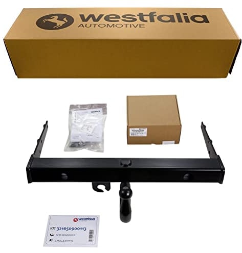 Westfalia Starre Anhängerkupplung für VW Transporter T5/T6 (Kasten/Kombi) (BJ 10/2009-09/2019) - nur für Fzg ohne Vorrüstung - im Set mit 13-pol. fzg.-spez. Westfalia Elektrosatz