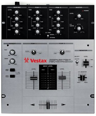 Vestax PMC05PRO3 VCA - Mixer, colore: Argento