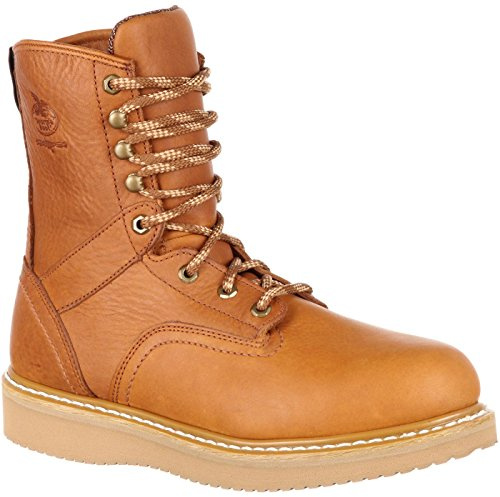 Georgia Boot Wedge Steel Toe Work Boot, Barracuda Gold, Size 11(M)