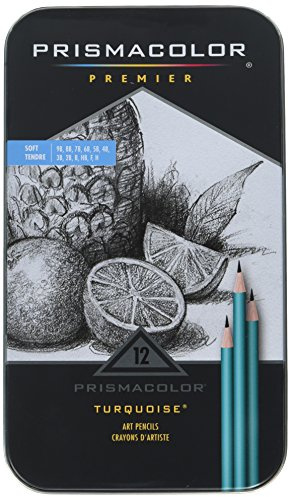 PRISMACOLOR - Premier Turquoise Soft Grade Graphite Pencils,Art Pencils,(1-Pack of 12)